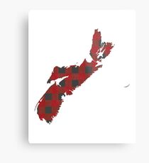 Nova Scotia Plaid in Red Metal Print