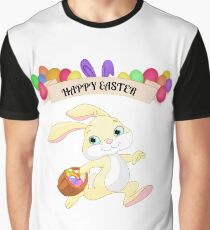 Happy Easter Bunny Delivers Eggs Graphic T-Shirt