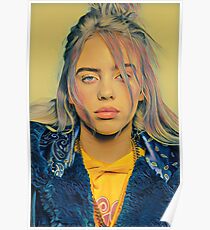Billie Eilish Malerei Poster