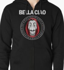 Sudadera con capucha y cremallera Bella Ciao