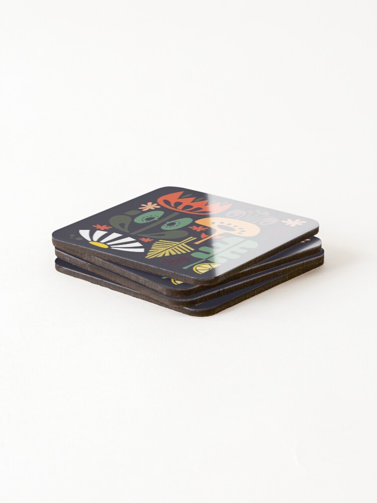 Alternate view of Scandinavian Wildflowers Coasters (Set of 4)