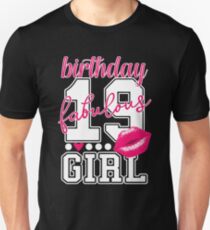 19. Geburtstag Shirt für Teenager Mädchen Pink Kiss Unisex T-Shirt