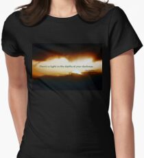 Let Your Light Shine Through the Depths of Your Darkness Women's Fitted T-Shirt