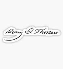 Henry David Thoreau Signature Sticker