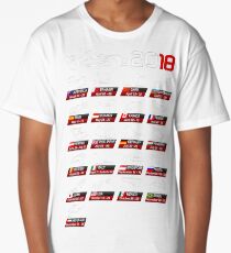 Calendar F1 2018 circuits sport Long T-Shirt