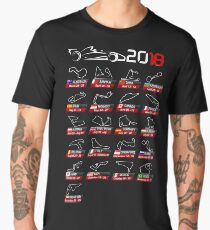 Calendar F1 2018 circuits sport Men's Premium T-Shirt