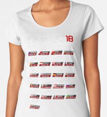 Calendar F1 2018 circuits sport Women's Premium T-Shirt