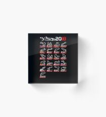 Calendar F1 2018 circuits sport Acrylic Block
