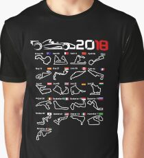 Calendar F1 2018 circuits Graphic T-Shirt