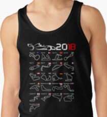 Calendar F1 2018 circuits Tank Top