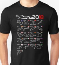 Calendar F1 2018 circuits Unisex T-Shirt