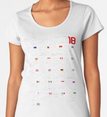 Calendar F1 2018 circuits Women's Premium T-Shirt