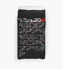 Calendar F1 2018 circuits Duvet Cover