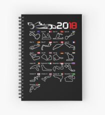Calendar F1 2018 circuits Spiral Notebook