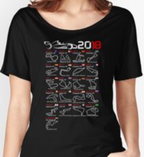 Calendar F1 2018 named circuits Women's Relaxed Fit T-Shirt