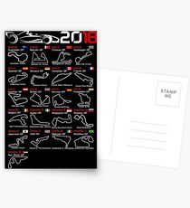 Calendar F1 2018 named circuits Postcards