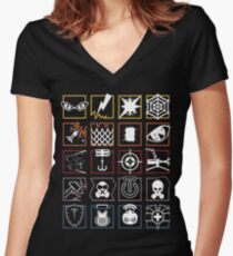 Rainbow Six Siege Operator Icons Women's Fitted V-Neck T-Shirt