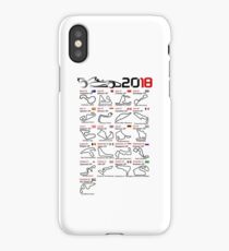 Calendar F1 2018 named circuits white iPhone Case