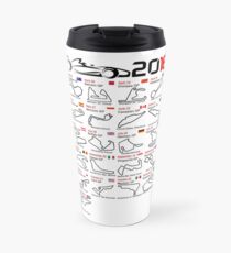 Calendar F1 2018 named circuits white Travel Mug