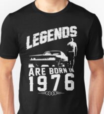 Camiseta unisex Las leyendas nacen en 1976
