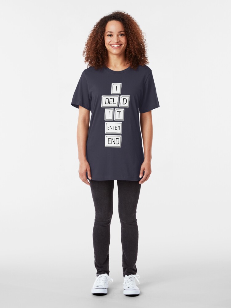 Alternate view of I Deleted it Farewell Social Media Slim Fit T-Shirt
