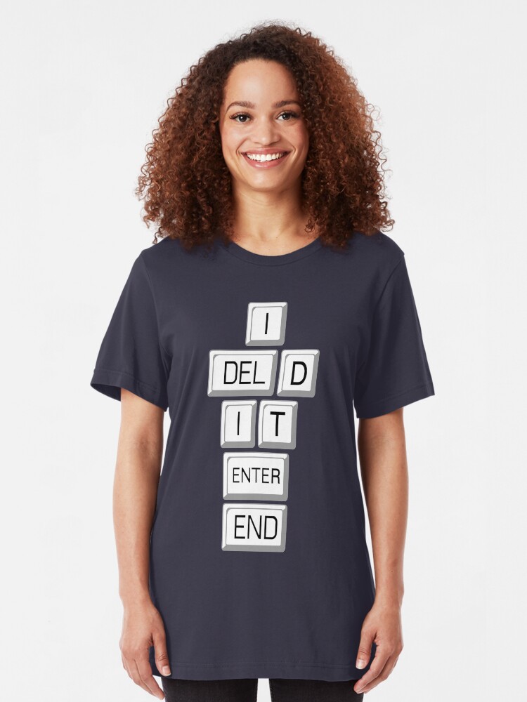 Alternate view of I Deleted it Farewell Social Media Slim Fit T-Shirt