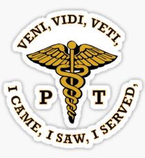 Physical Therapist Caduceus VVV Shield Sticker