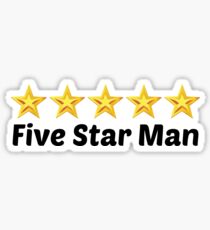 5 star man Sticker