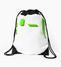 Sad face emoticon kaomoji Drawstring Bag