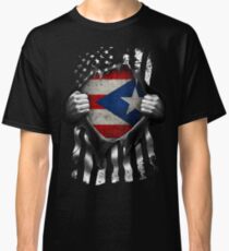 Puerto Rican American Flag USA Puerto Rico Classic T-Shirt