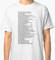 Camiseta clásica La camiseta Truismos