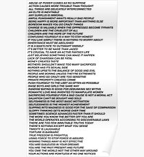Das Truisms Tee Poster