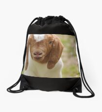 Boer goat buckling kid Drawstring Bag