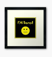 I'm Bored Emoji Framed Print
