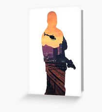 Franklin Double Exposure Greeting Card