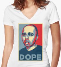 Karl Pilkington Women's Fitted V-Neck T-Shirt