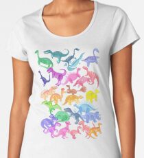 Roarsome Rainbow Dinosaur Alphabet Women's Premium T-Shirt