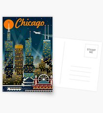 "CHICAGO" Vintage Travel Advertising Print Postcards