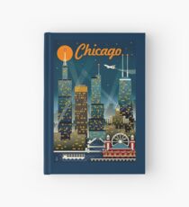 "CHICAGO" Vintage Reise Werbung Print Notizbuch