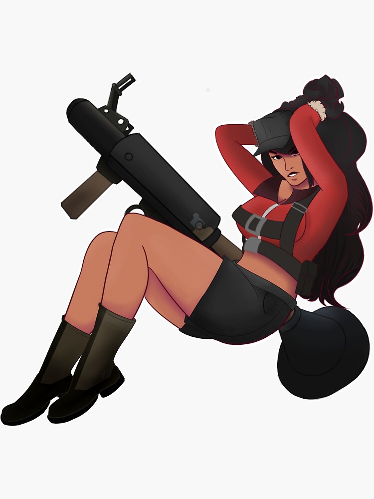 Pinup Fem Soldier Tf2 Sticker By Thiccvent Redbubble 6081