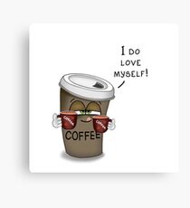 Coffee Loves Coffee Canvas Print