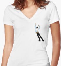 Yuzuru Hanyu Ausgeschnitten Tailliertes T-Shirt mit V-Ausschnitt