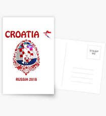 Croatia Croatian soccer team at the World Cup Russia 2018 Postcards