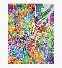 Belfast Northern Ireland City Map Photographic Print
