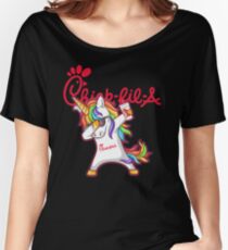 CHICK FIL A - Unicorn Dabbing Women's Relaxed Fit T-Shirt