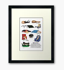 Greyhound Glossary: Bed Fail. A Redbubble exclusive design Framed Print