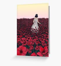 Field of Poppies | Coloured Version Greeting Card