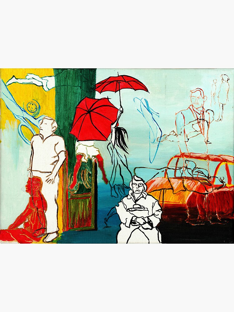 Composition Painting - Umbrella girl with woman by CatarinaGarcia