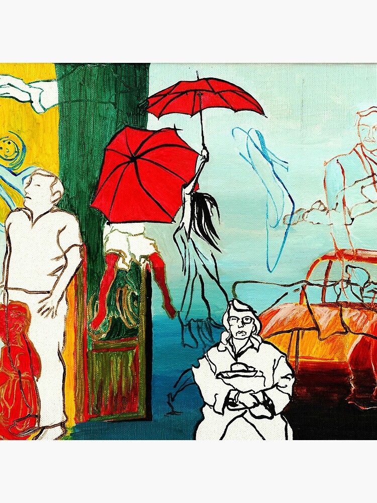 Composition Painting - Umbrella girl with woman by CatarinaGarcia