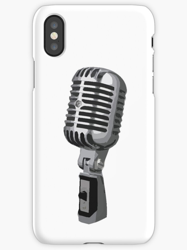 "Shure 55 Classic Vintage Microphone " iPhone Cases & Covers by